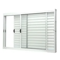 Janela Veneziana sem Grade 3 Folhas Vidro Liso Unic Sol 120x100 Branco