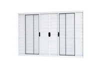 Janela Veneziana sem Grade 6 Folhas Vidro Liso Slim Modular 150x100 Branco
