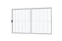Janela Correr com Grade 2 Folhas Vidro Liso Slim Modular 100x100 Branco