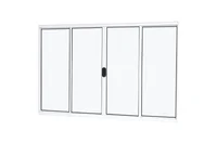 Janela Correr sem Grade 4 Folhas Vidro Liso Slim Modular 150x100 Branco