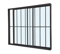 Janela Correr com Grade 2 Folhas Vidro Liso Ultra 150x100 Preto