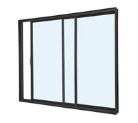 Janela Correr sem Grade 2 Folhas Vidro Liso Ultra 120x100 Preto