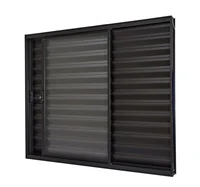 Janela Veneziana sem Grade 3 Folhas Vidro Liso Ultra 120x100 Preto