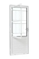 Porta Postigo Grade Corrente Unic Sol Vidro Liso 83x215 Direita Branco