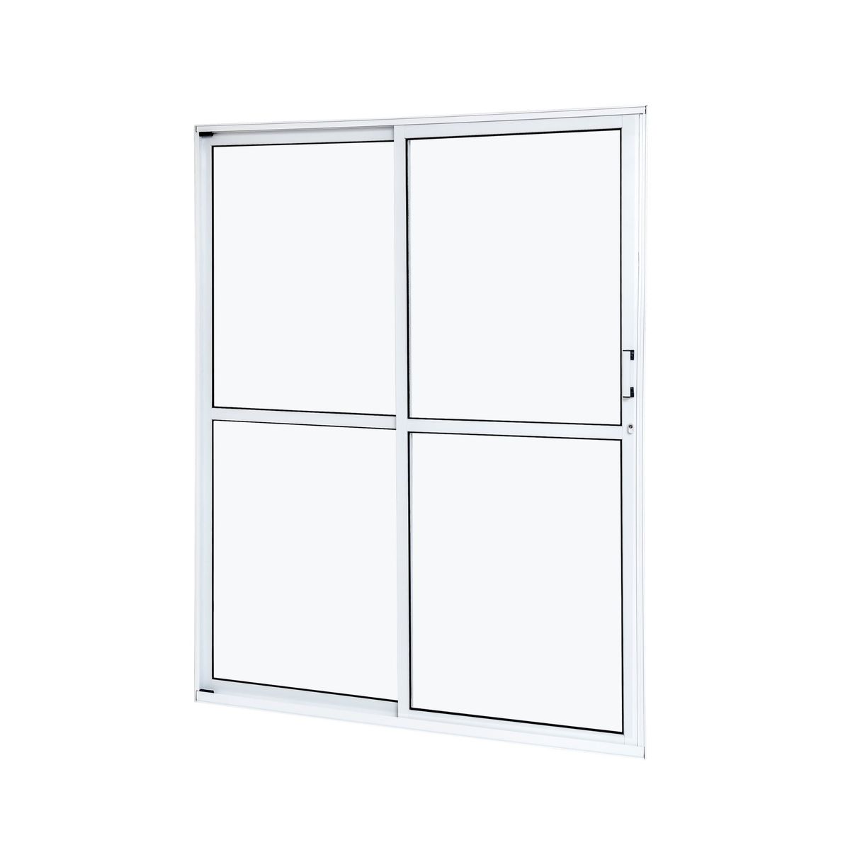 Porta Balcao 2 Folhas Vidro Liso Cristal 160x210 Direita Branco, marca Ramassol - Foto Principal