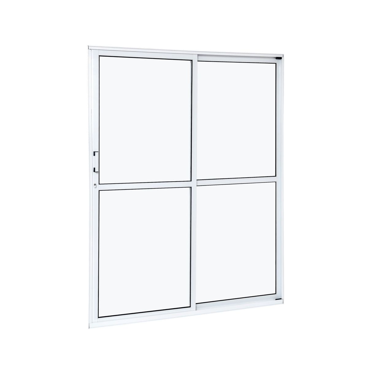 Porta Balcao 2 Folhas Vidro Liso Cristal 160x210 Esquerda Branco, marca Ramassol - Foto Principal