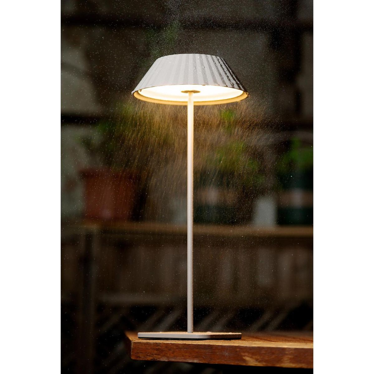 Luminária de Mesa Led UHat Cinza Just Home Collection, marca Just Home Collection - Foto Principal