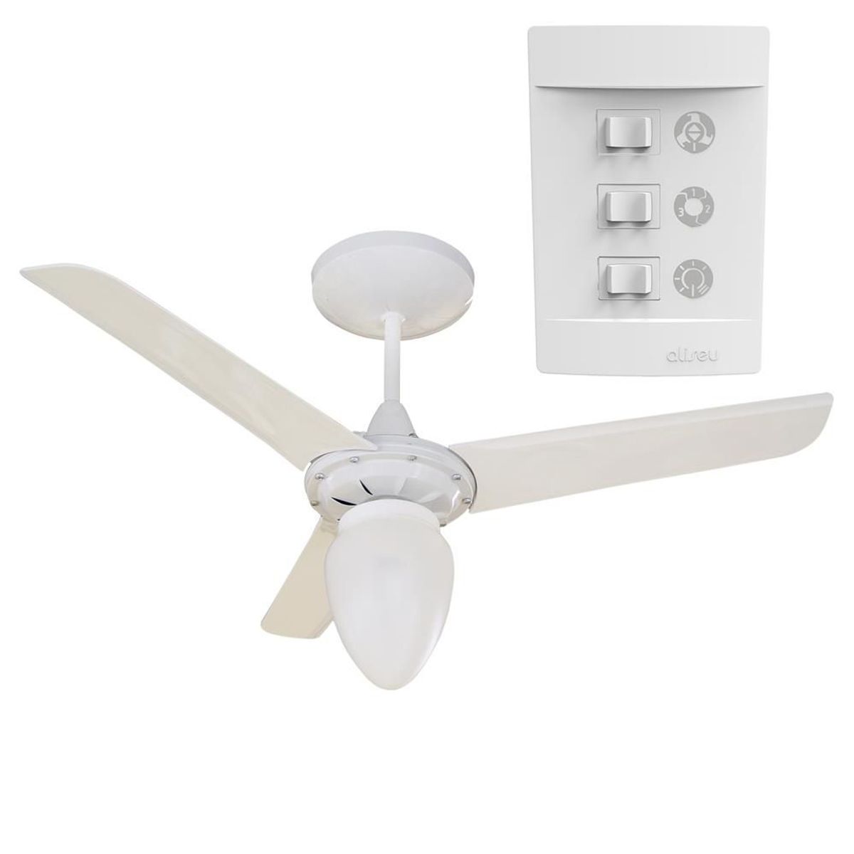 Ventilador de Teto Iceberg 127V Branco Aliseu, marca Aliseu - Foto Principal