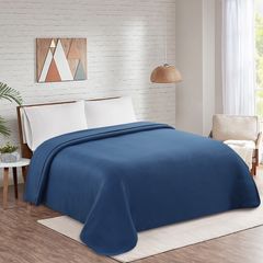 Cobertor de Lã Casal Azul 195X220cm Just Home Collection