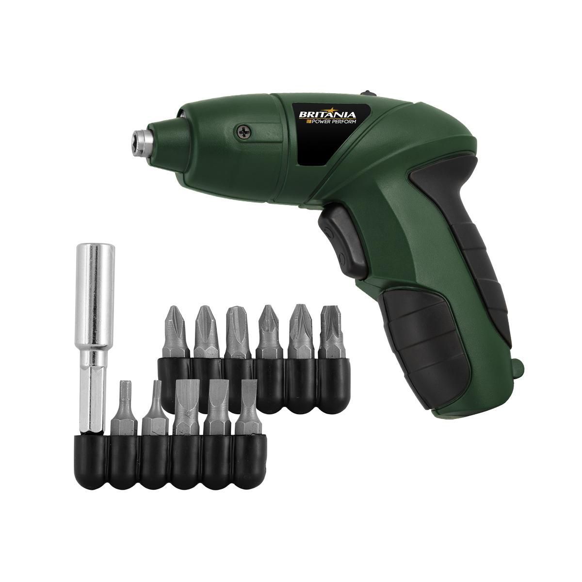 Parafusadeira Bpf01 4,8V 200RPM Verde Britânia, marca Britânia - Foto Principal