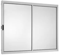 Janela de Correr 2 Folhas Móveis 100x120 Vidro Liso Branco