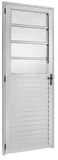 Porta Basculante Esquerda 210x80 Vidro Canelado Branco