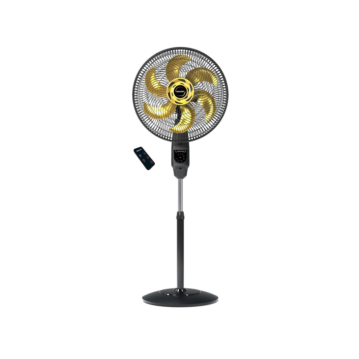 Ventilador Coluna Chronos,  40cm,  6pás, com Controle, Preto e Dourado 127v, marca Mallory - Foto Principal