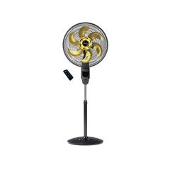 Ventilador Coluna Chronos,  40cm,  6pás, com Controle, Preto e Dourado 127v