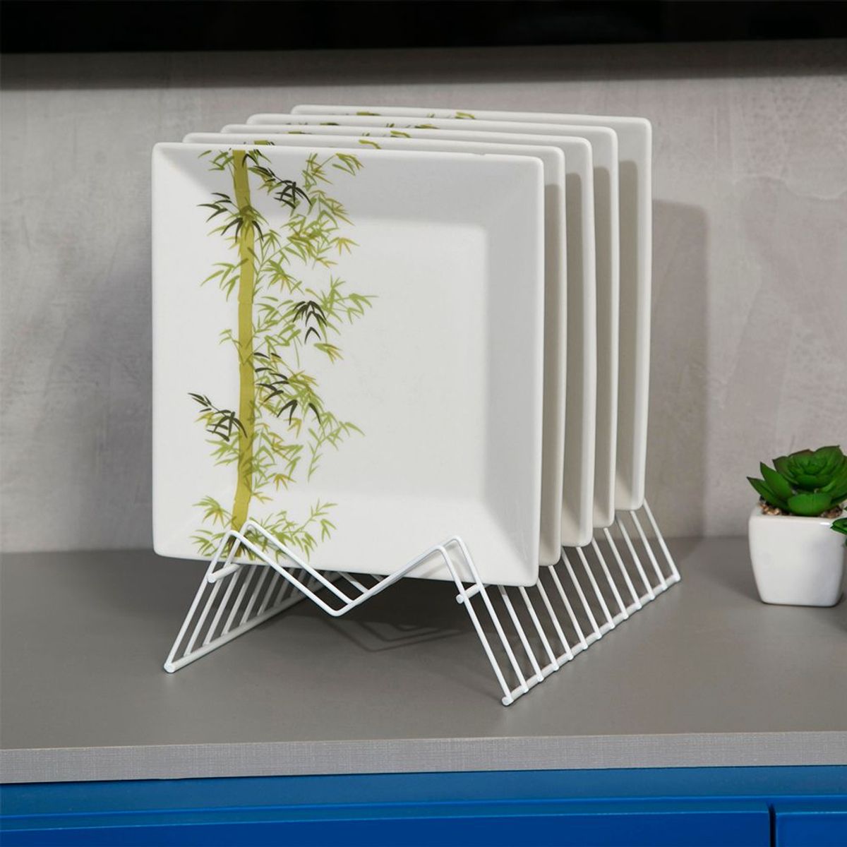 Suporte Vertical para Pratos Branco 12 Espaços Dicarlo, marca Dicarlo - Foto 2