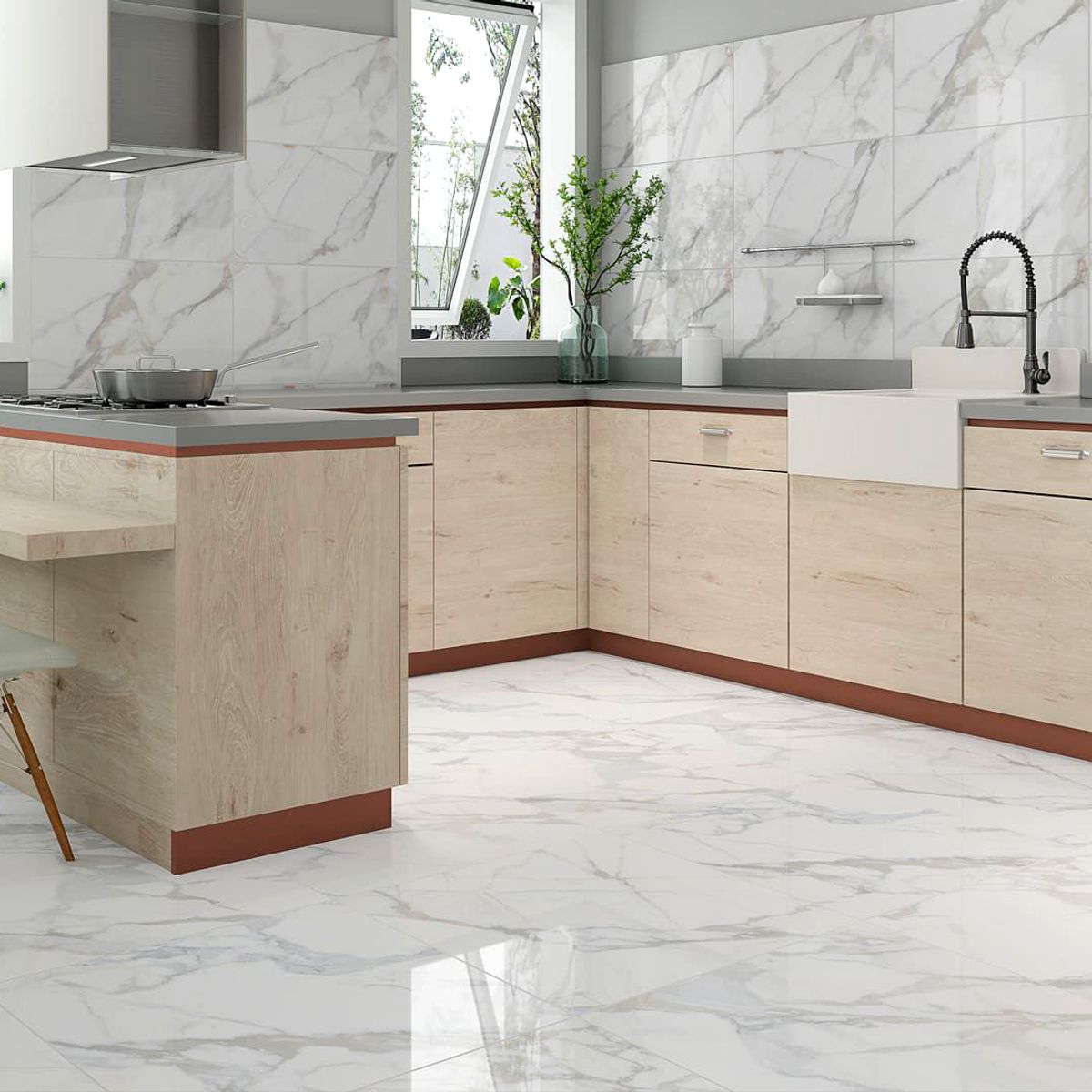 Piso Finalle Brilhante Retificado 60x60 Caixa2,15, marca Formigres - Foto Principal
