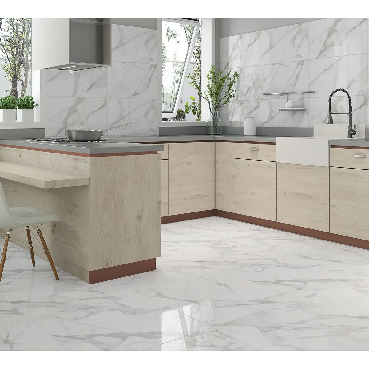 Piso Finalle Brilhante Retificado 60x60 Caixa2,15, marca Formigres - Foto Principal