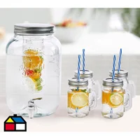 Conjunto Dispenser 8L 4 Frascos