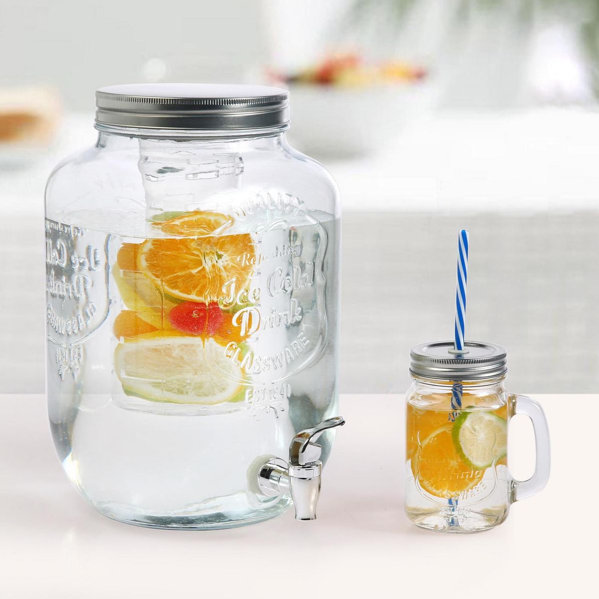 Conjunto Dispenser 8L 4 Frascos, marca  - Foto 2