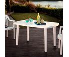 Mesa de Plástico Retangular Camboriú Branca 73x84x36cm Tramontina