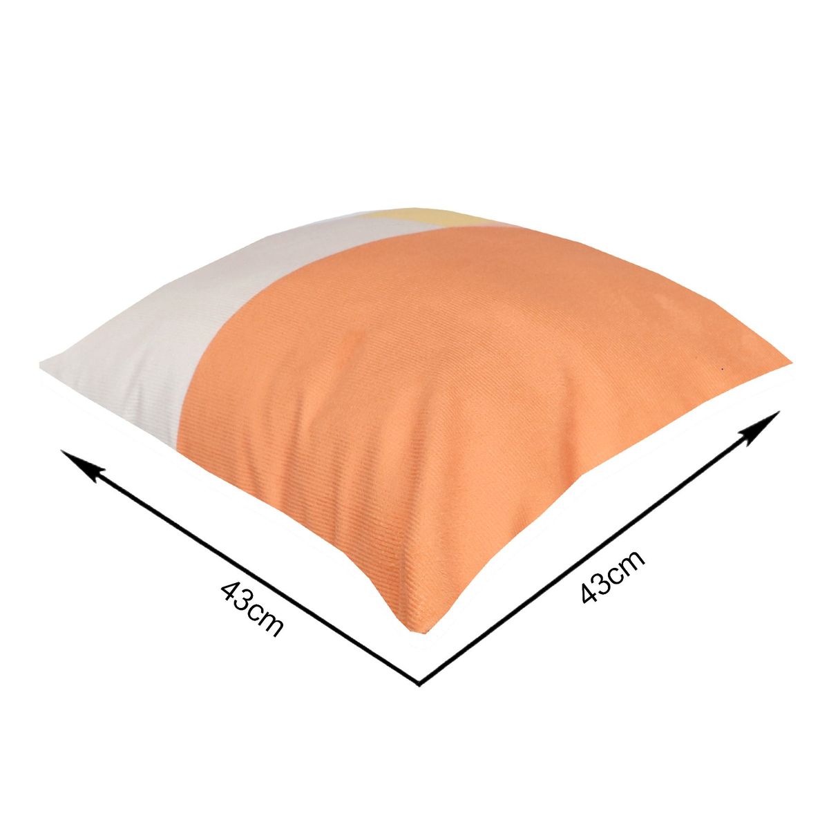 Almofada Cheia 43 Cm X 43 Cm  Veludo Happy Geo Laranja, marca  - Foto 2