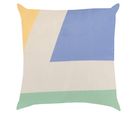 Almofada Cheia 43 Cm X 43 Cm  Veludo Happy Geo Verde