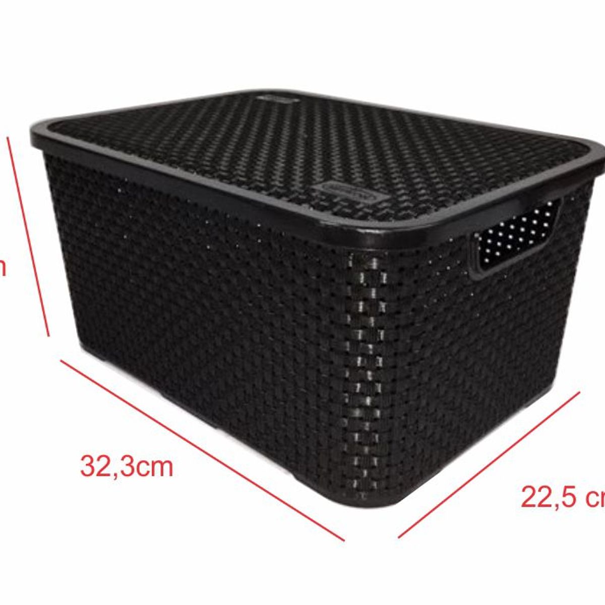 Cesto Eco Organizador de Material Ecologica Preto 8l com Tampa, marca Nitron - Foto 2