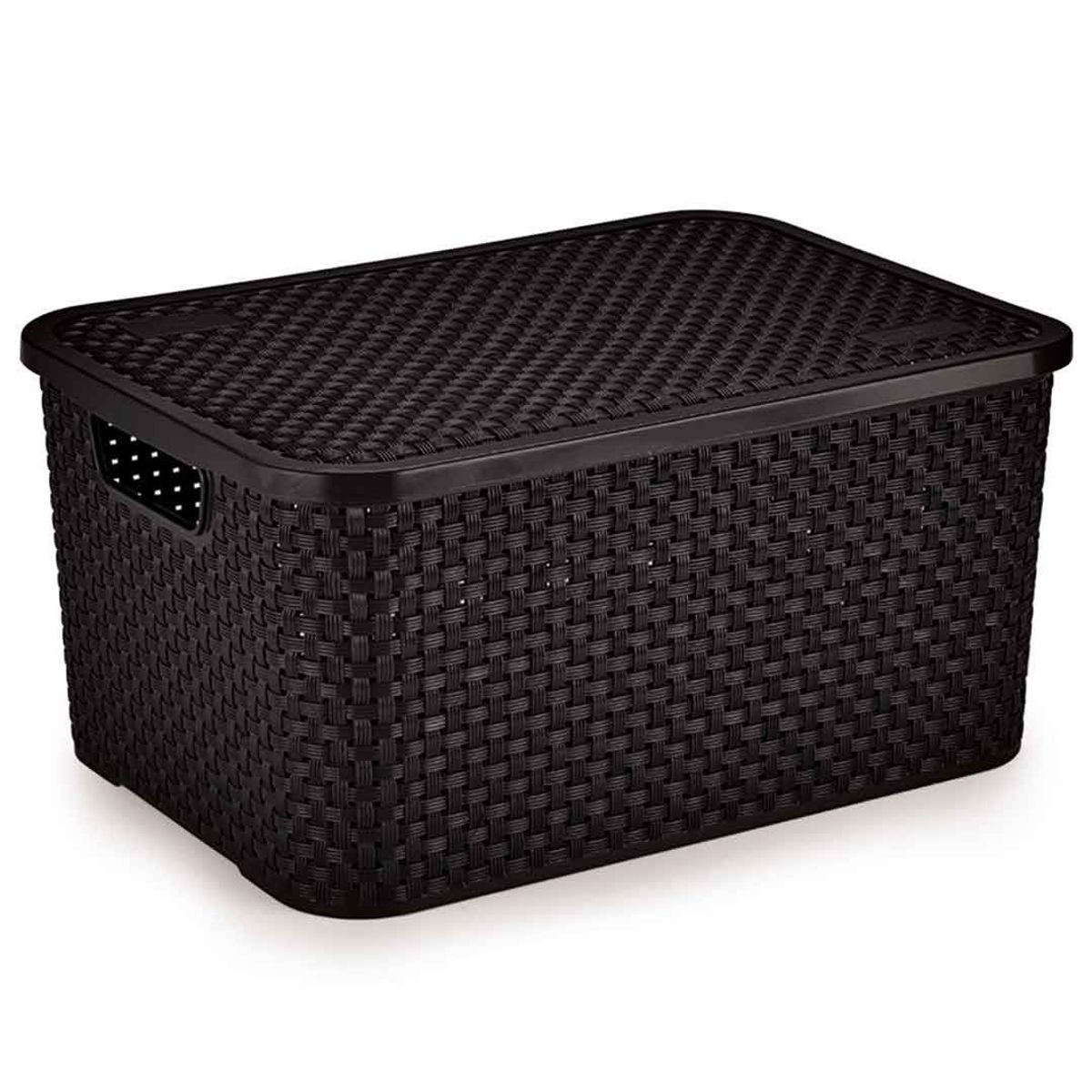 Cesto Eco Organizador Ecologico Preto 16l com Tampa, marca Nitron - Foto Principal