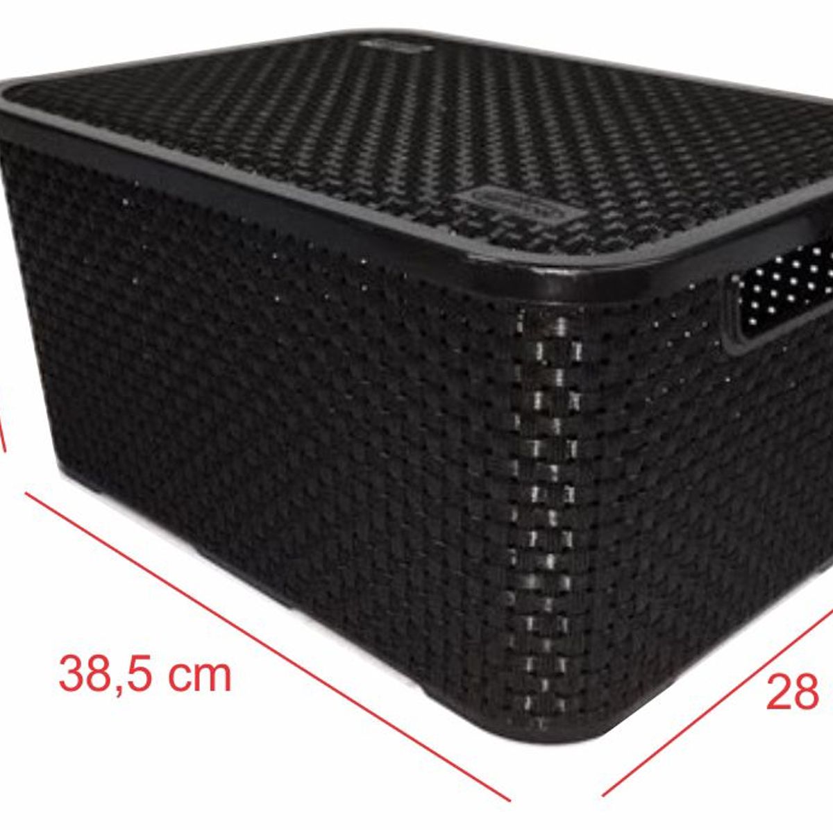 Cesto Eco Organizador Ecologico Preto 16l com Tampa, marca Nitron - Foto 2