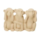 Escultura Gorila em Polirresina 22x16.5x25cm Bege Mart