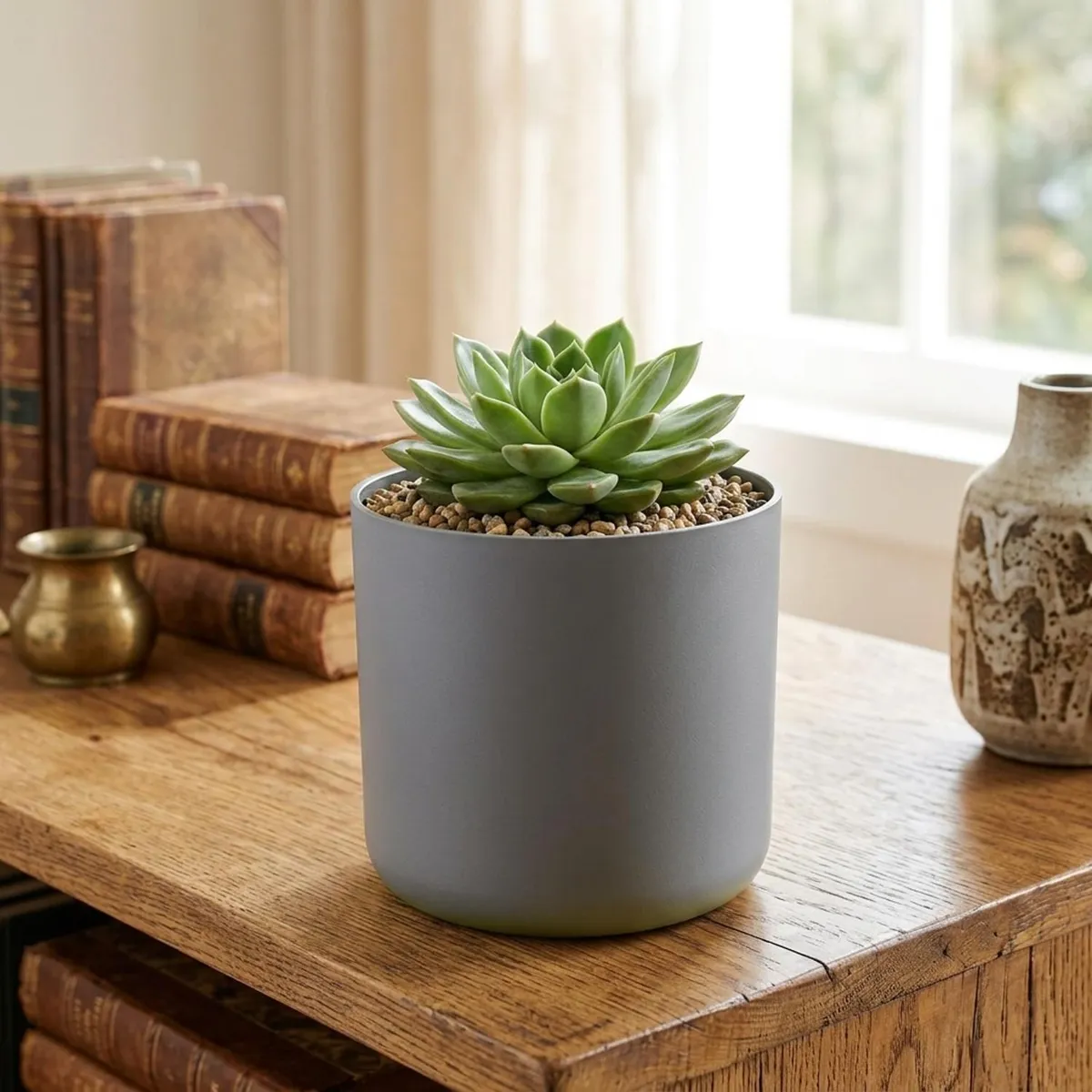 Vaso Cachepot Capri 14 X 13 Cm Nude West, marca West Garden - Foto 2