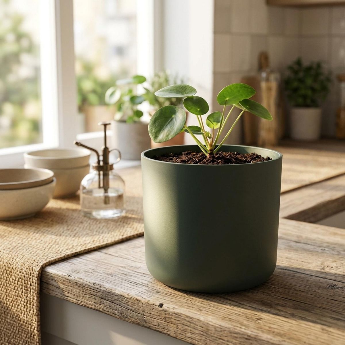 Vaso Cachepot Capri 14 X 13 Cm Verde Militar West, marca West Garden - Foto 2