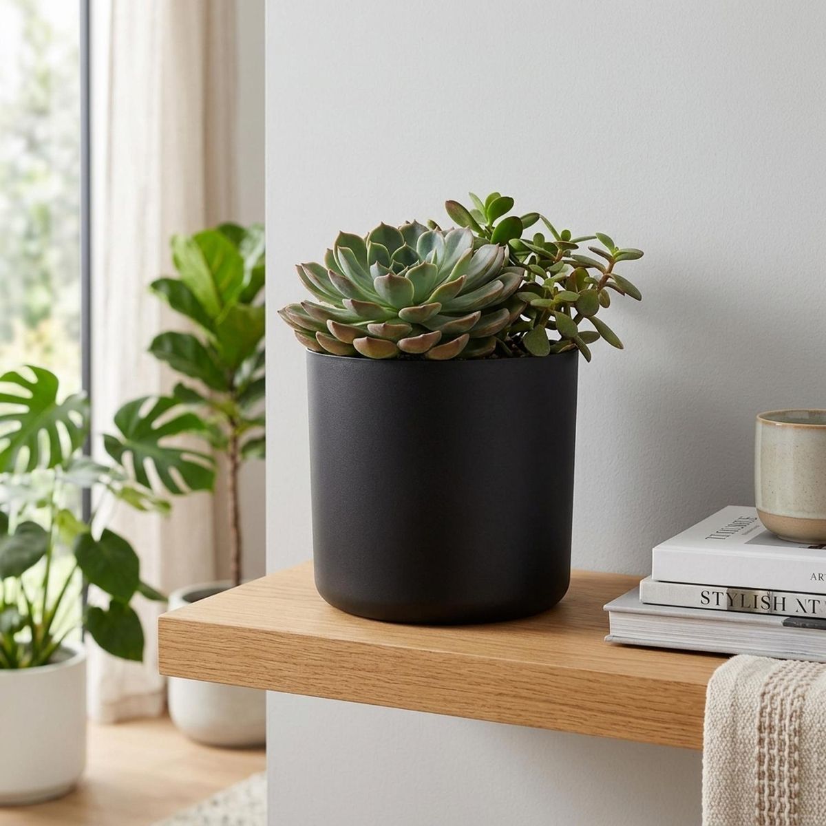 Vaso Cachepot Capri 14 X 13 Cm Preto West, marca West Garden - Foto 2