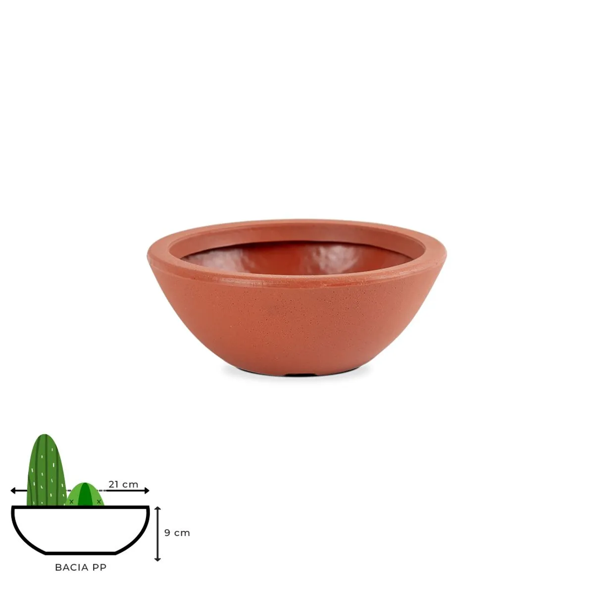 Vaso para Plantas Tipo Bacia PP Terracota Vasap, marca  - Foto Principal