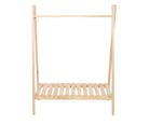 Arara para roupas slim pq 120a x 85l x 44p em madeira de pinus cor natural