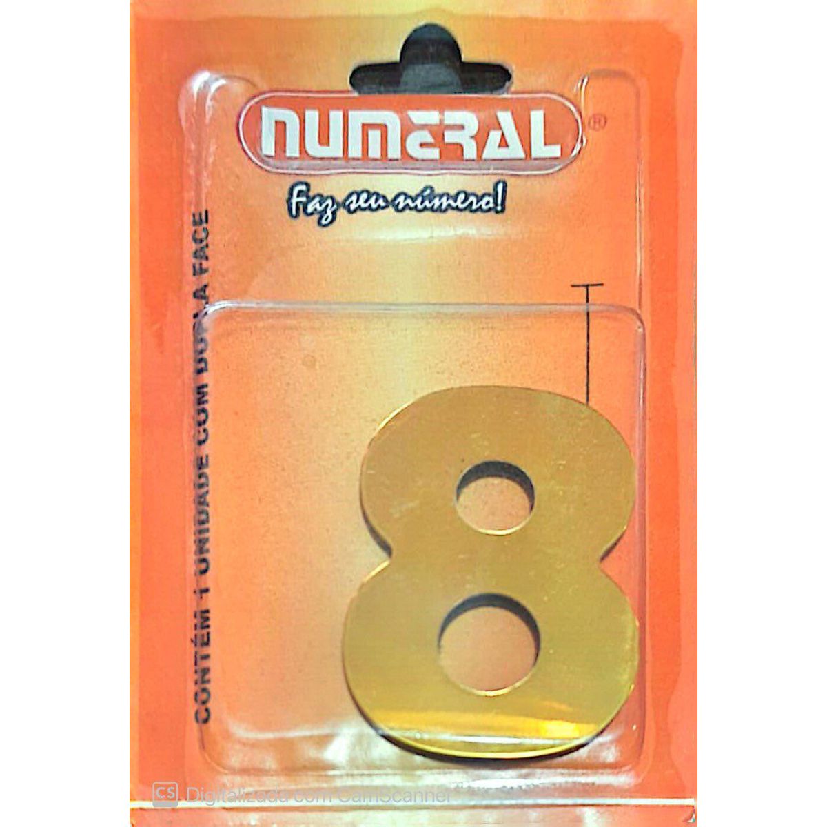 Algorismo 8 Dourado 60mm ACM Numeral, marca 3m - Foto Principal