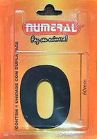 Algorismo 0 Preto 60mm ACM Numeral