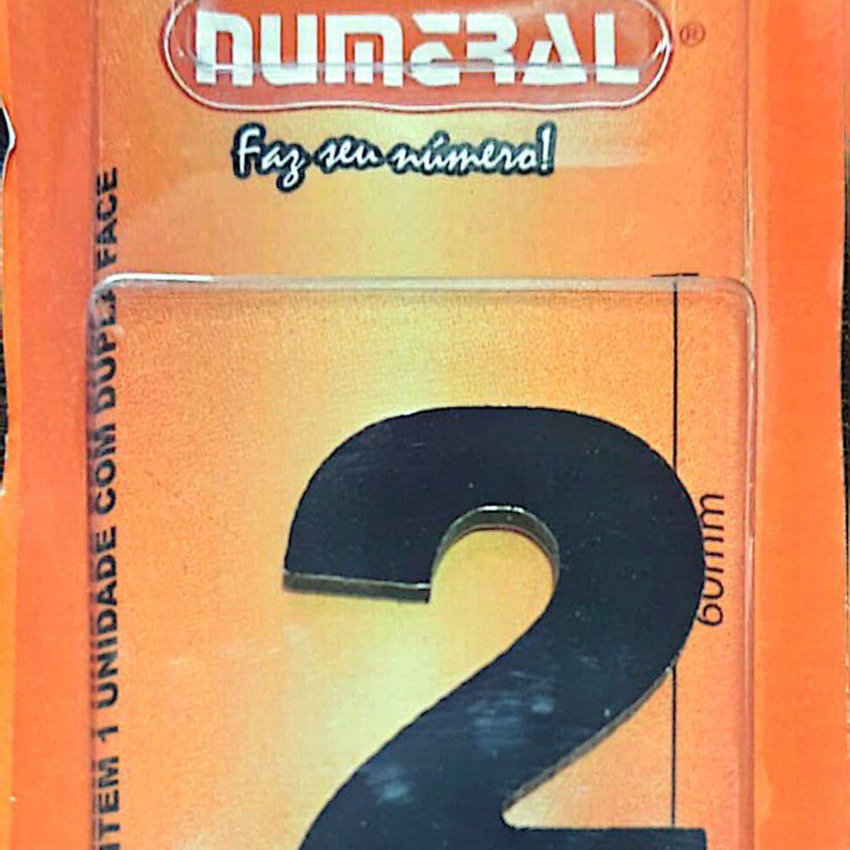 Algorismo 2 Preto 60mm ACM Numeral, marca 3m - Foto Principal
