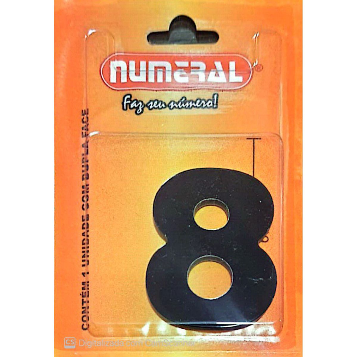 Algorismo 8 Preto 60mm ACM Numeral, marca 3m - Foto Principal