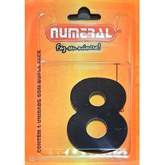 Algorismo 8 Preto 60mm ACM Numeral