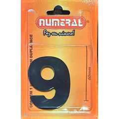 Algorismo 9 Preto 60mm ACM Numeral