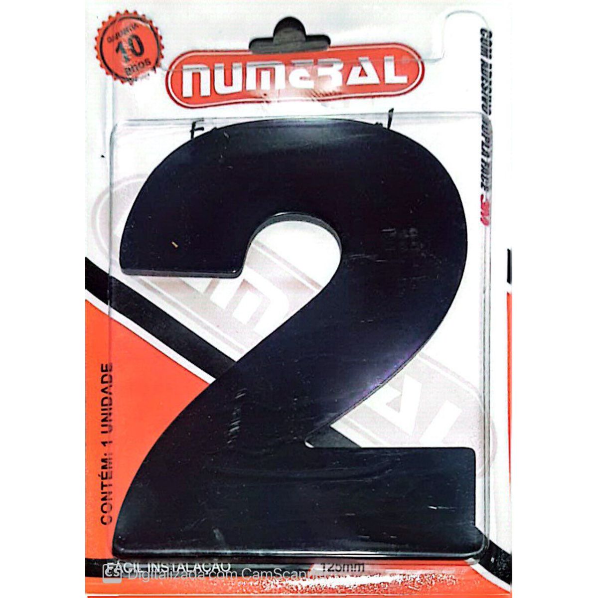 Algorismo 2 Preto 125mm ACM Numeral, marca 3m - Foto Principal