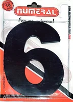 Algorismo 6 Preto 125mm ACM Numeral