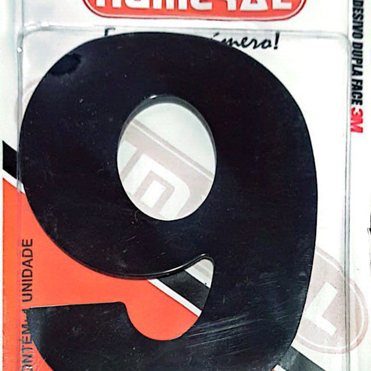 Algorismo 9 Preto 125mm ACM Numeral, marca 3m - Foto Principal