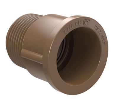 Adaptador Curto Soldavel / Roscvel gua Fria marrom 75mmx2.1/2