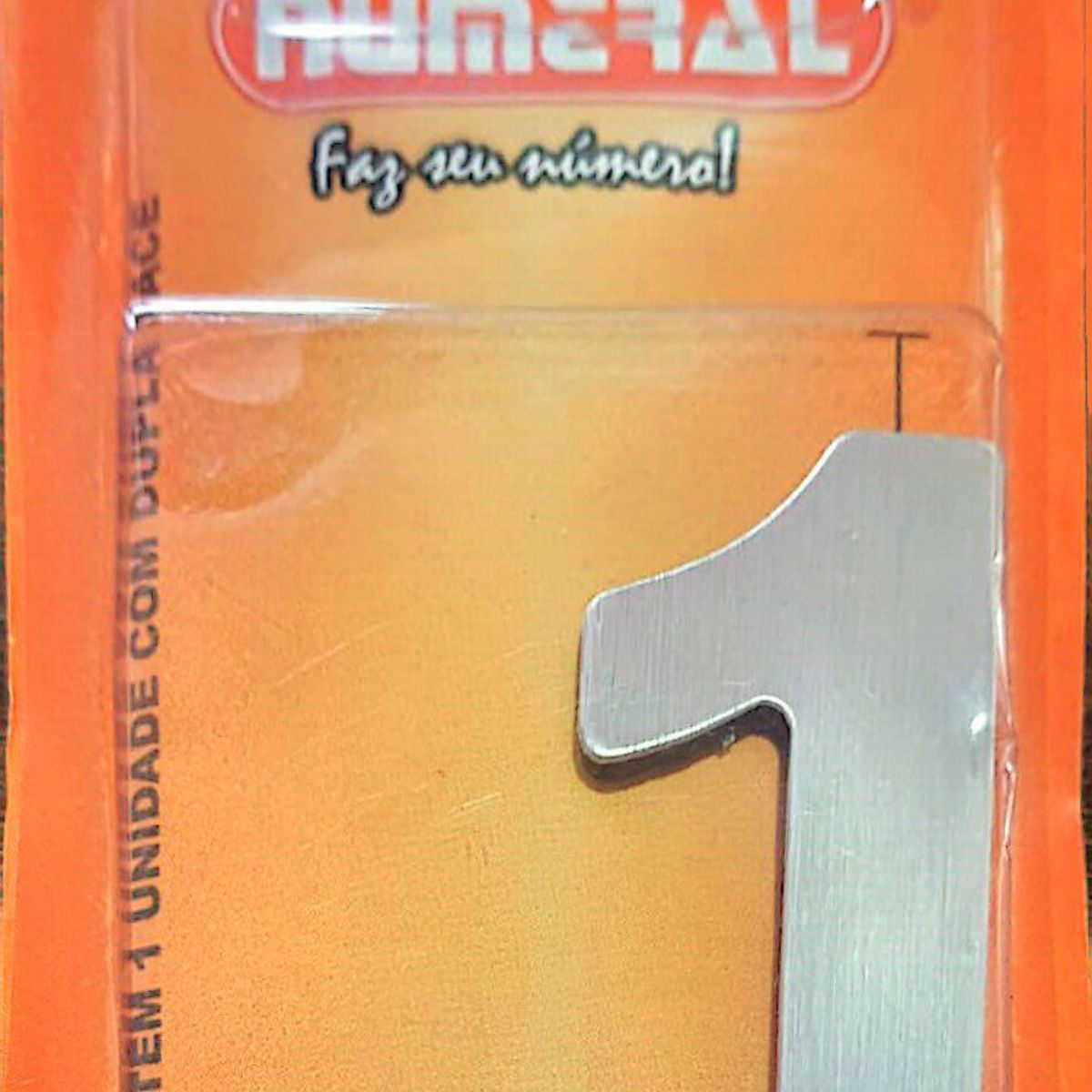 Algorismo 1 Em Aço Escovado 60mm ACM Numeral, marca 3m - Foto Principal