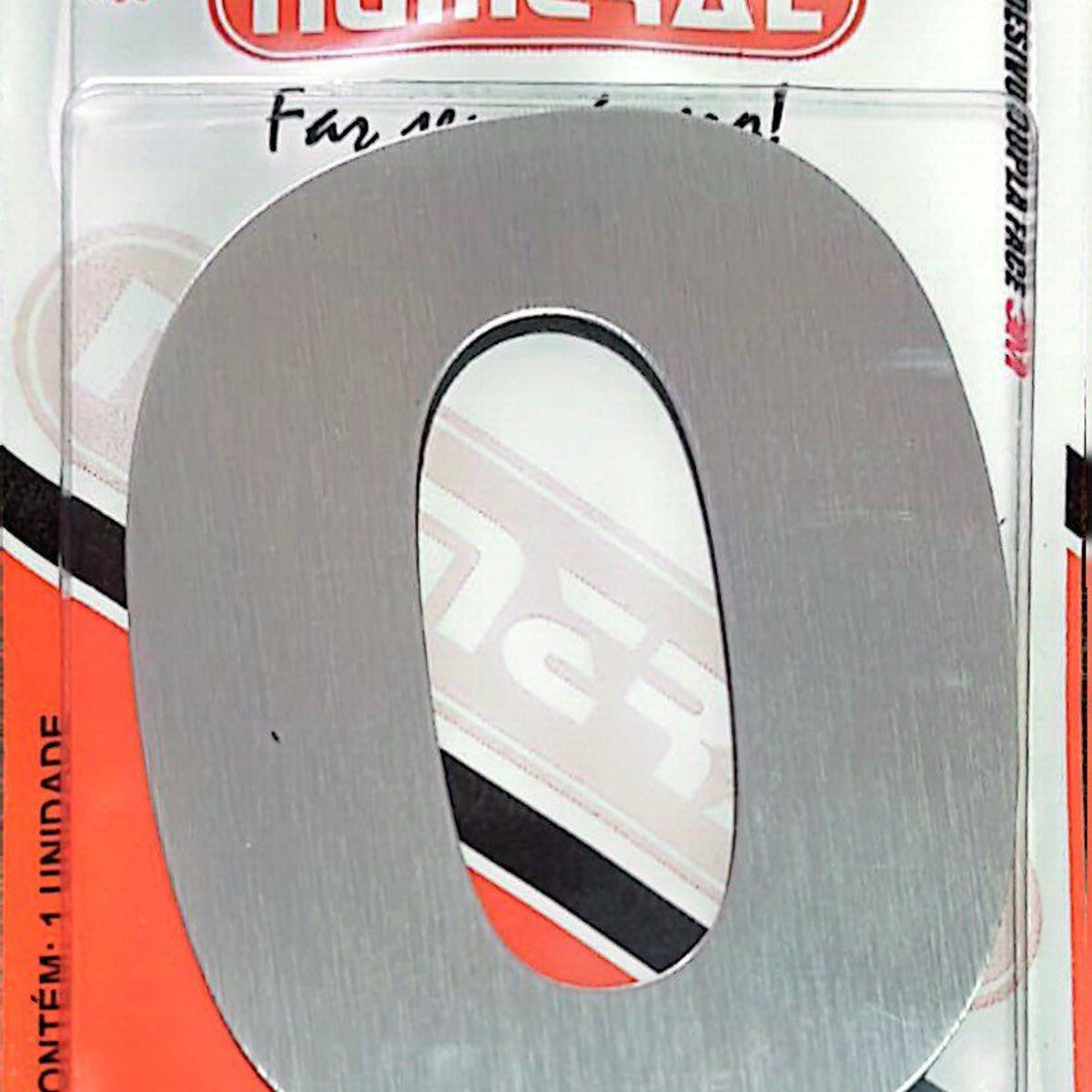 Algorismo 0 Em Aço Escovado 125mm ACM Numeral, marca 3m - Foto Principal