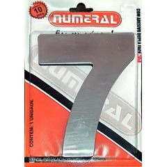 Algorismo 7 Em Aço Escovado 125mm ACM Numeral