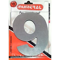 Algorismo 9 Em Aço Escovado 125mm ACM Numeral
