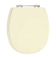 Assento Sanitário Aspen/fast/loren One/álamo com Fechamento Comum em Mdf Laqueado  Creme Sicmol